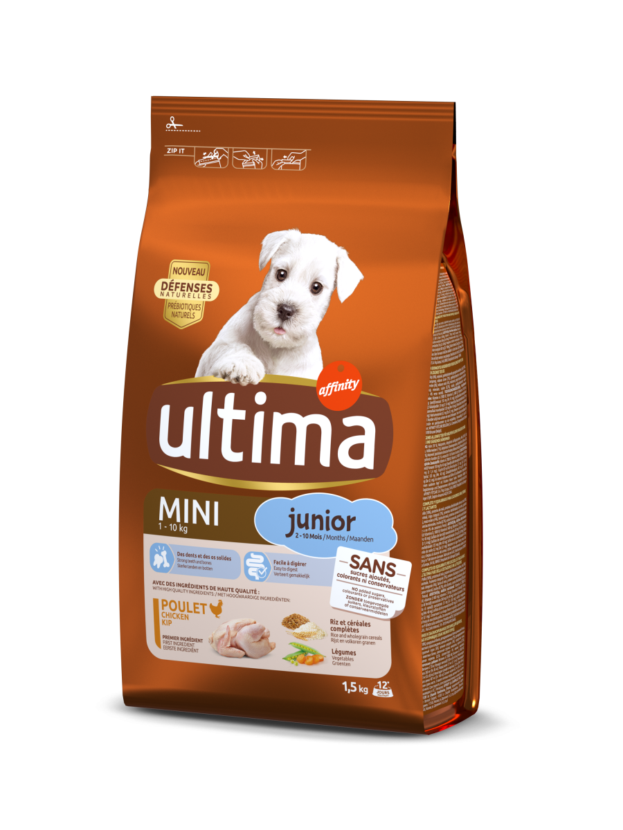 Ultima Mini Junior Poulet Nourriture Seche Pour Chien Ultima