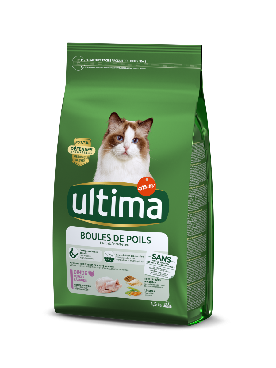 Ultima Boules De Poils Dinde Nourriture Seche Pour Chat Ultima