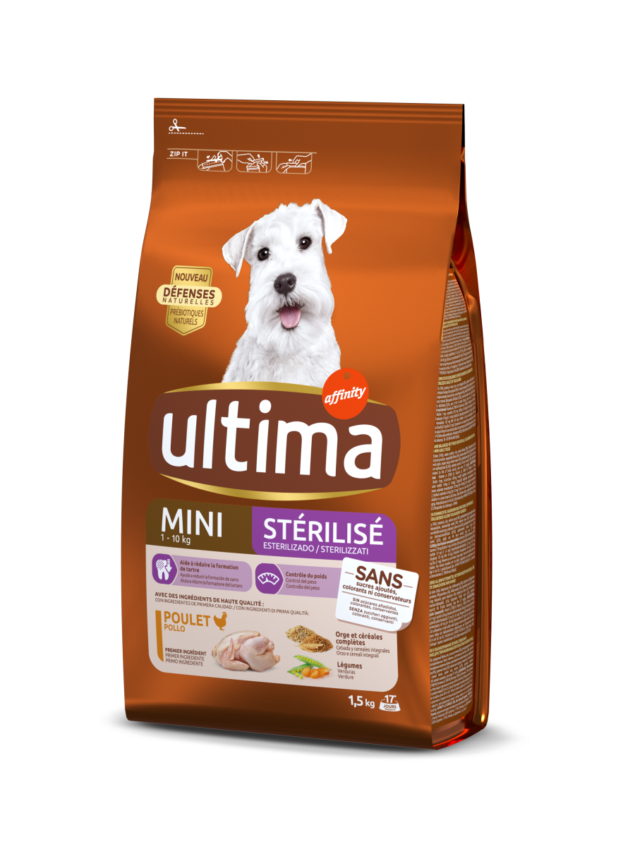 Ultima Mini Sterilise Poulet Nourriture Seche Pour Chien